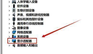 设备管理器中的显示适配器选项