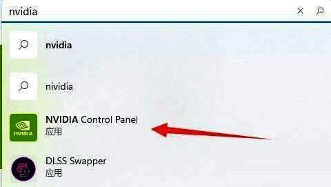 搜索nvidia control panel示意图
