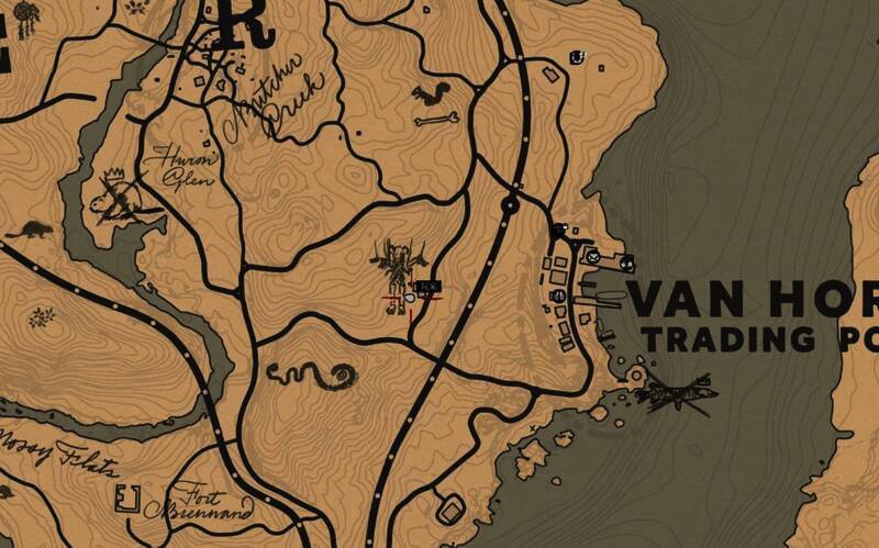 荒野大镖客2恐怖人体改造试验彩蛋具体地点图示