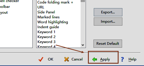 点击Apply和ok选项界面图