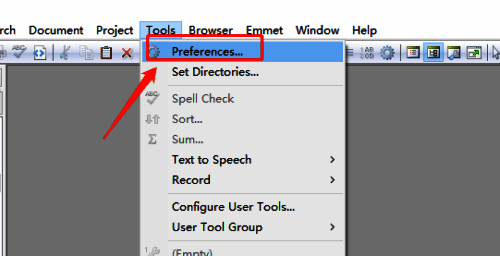 点击Preferences选项界面图