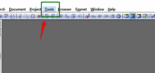 点击Tools选项的界面图片