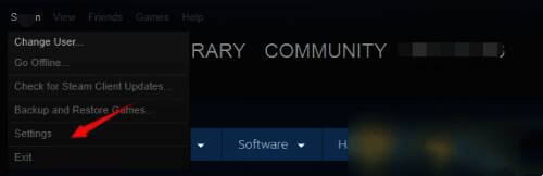 Steam客户端菜单选择设置界面图
