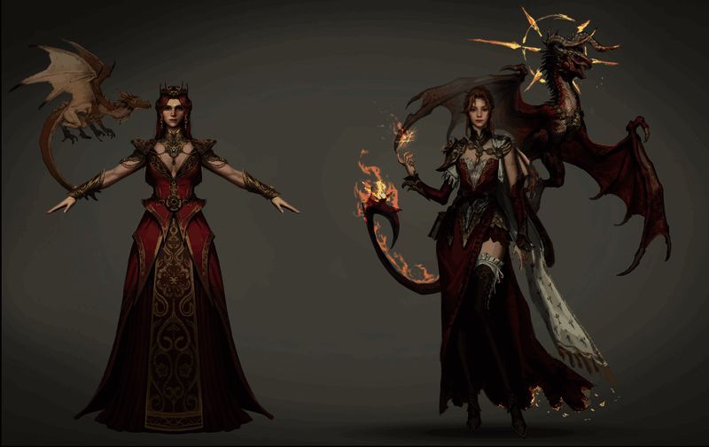 游戏中的龙娘角色