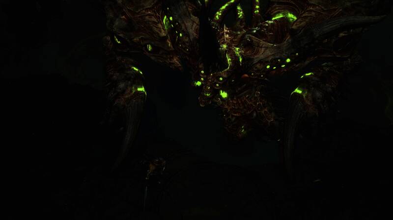 《暗黑破坏神4》S8赛季Boss能力展示界面，角色手持武器释放Boss技能特效