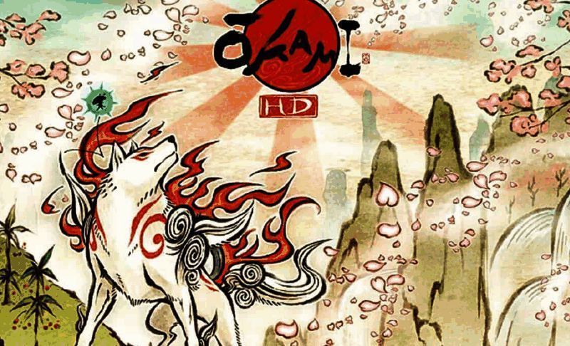 《大神绝景版》游戏截图，水墨风格角色在自然环境中奔跑