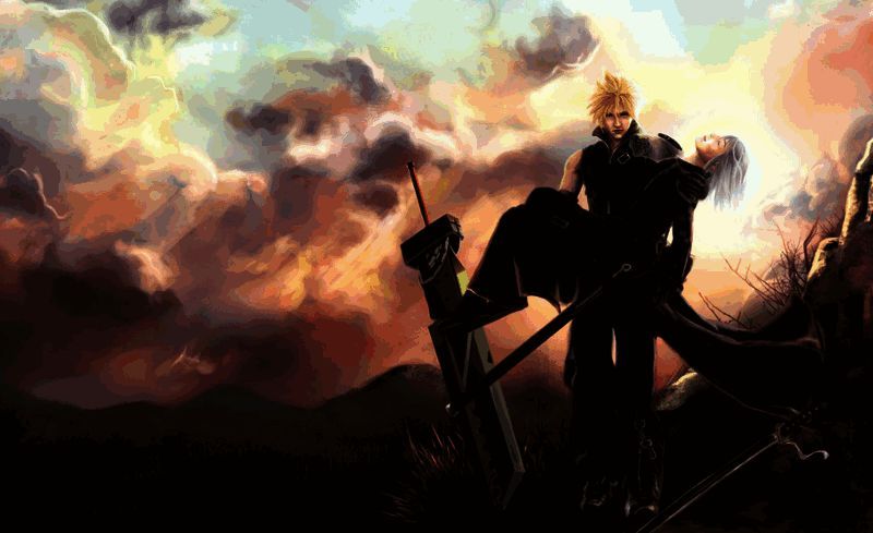 《最终幻想》系列合集封面拼图，涵盖多代作品