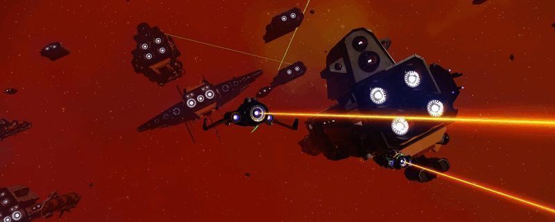 无人深空游戏界面展示模块升级界面,背景为浩瀚宇宙