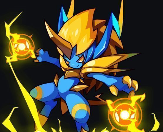 雷暴拉特释放雷电冲击技能动图,电流环绕,视觉效果震撼