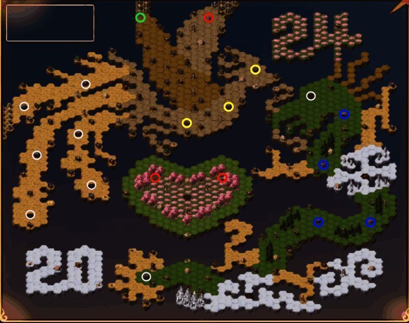 完整地图界面截图，清晰标示所有主题徽章分布及小队行动轨迹