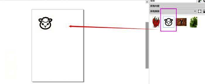 小羊图案与路径结合效果图，展示对象沿路径分布的效果
