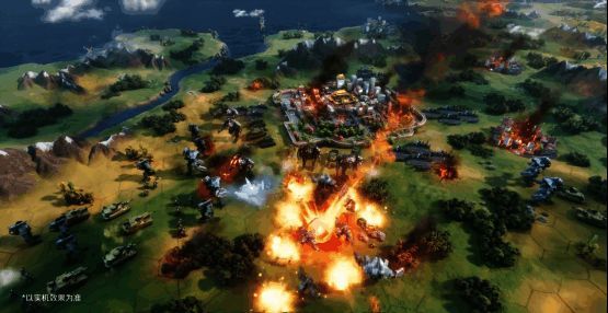 陨石从天而降,砸向战场中心,周围五格范围瞬间陷入火海