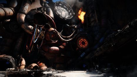 ECHO-4无人机在空中飞行，发出蓝色光芒，为角色指引方向