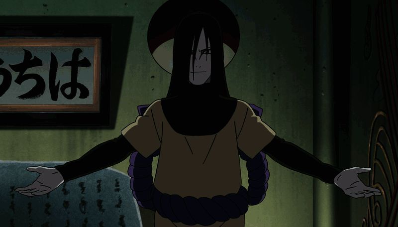 大蛇丸忍界大战形象展示，身穿战斗服，眼神锐利