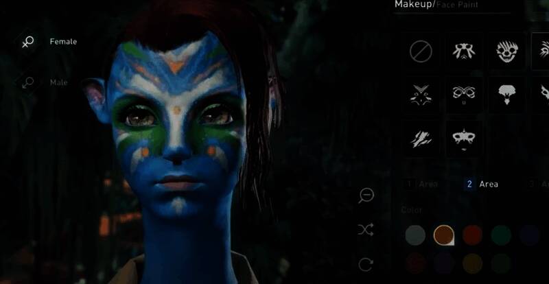 游戏角色创建界面展示多种可定制选项