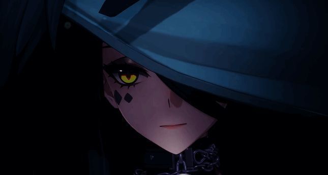 黑羽战斗姿态展示,锁链缠绕手臂,身体前倾准备出击