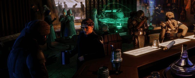 《沙丘：觉醒》游戏中回路系统的界面展示，左侧为输入端，右侧为输出端，连接清晰直观