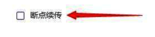 断点续传选项位于基本设置中部,前面有可勾选的复选框