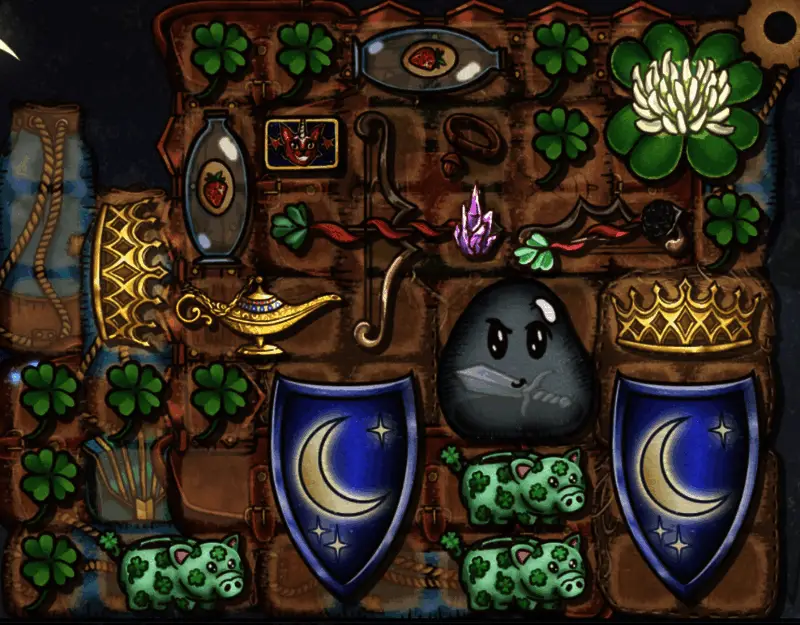 不理想构筑示例，展示资源分配失衡导致输出乏力的情况