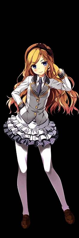 乌丸裕香角色插画,外表端庄,实则活泼可爱