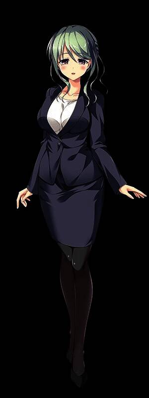 狭山惠梨奈老师形象,温柔可亲,面带微笑