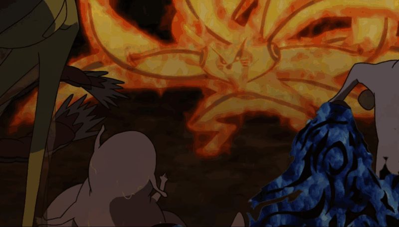 鸣人与九喇嘛共鸣瞬间,尾兽点数积攒特效展示