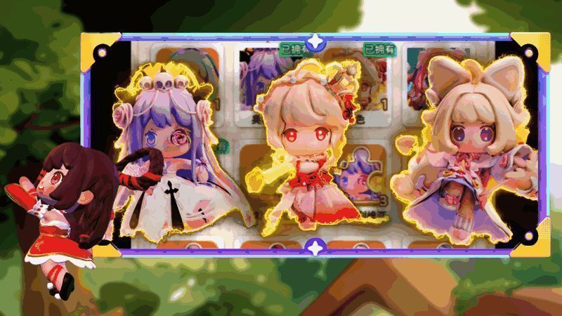 游戏内SS级角色奥利维亚、瑰色等形象展示,技能特效华丽