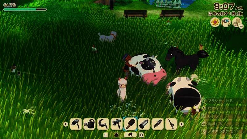 主角初到煦风镇,面对空旷集市的画面