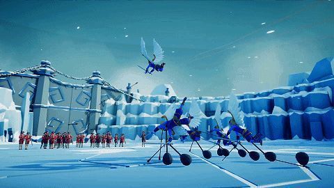 多个角色在战场上展开激烈对战，特效绚丽且节奏紧凑