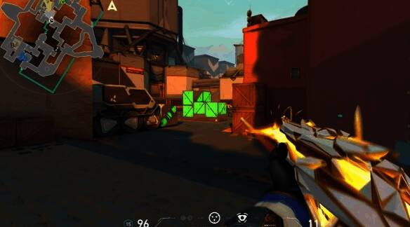 准星三展示图，横向延长十字线，适合扫射时保持稳定