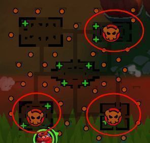 地图角落出现精英怪,玩家正准备围攻