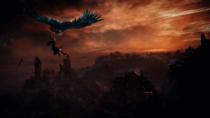 《艾尔登法环：黑夜君临》游戏封面风格展示，暗黑奇幻氛围浓厚