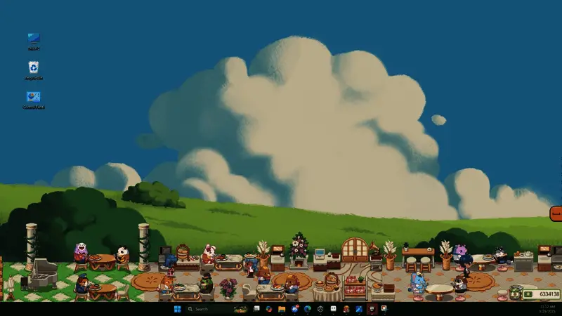 游戏界面展示,显示咖啡馆实时运作状态