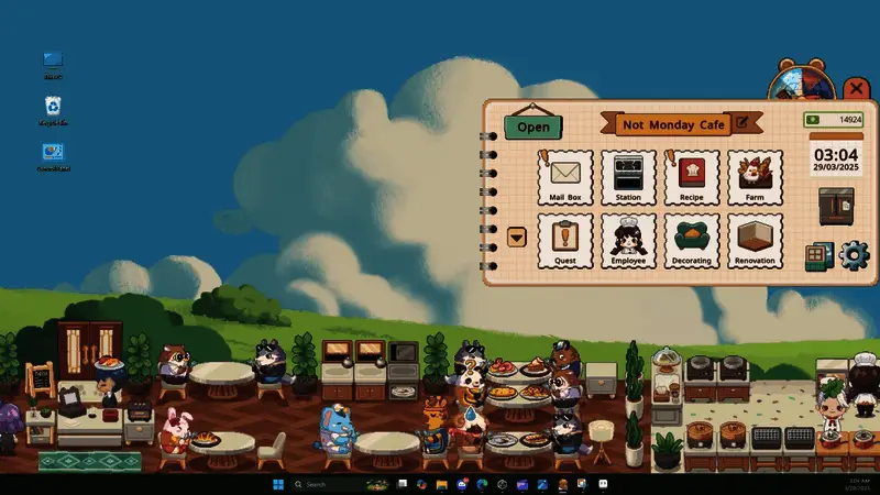 角色互动画面,展示顾客与店员之间的交流场景