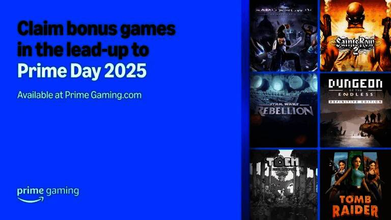 Prime Gaming官网展示本次参与活动的六款游戏封面拼图