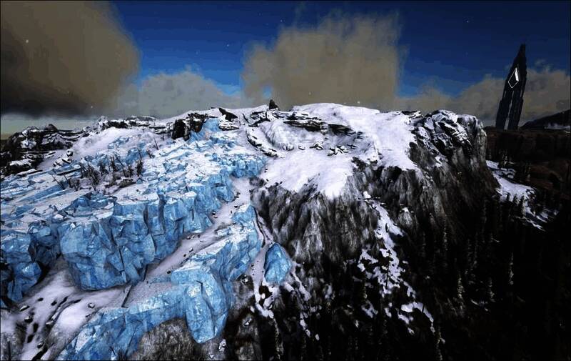 仙境地图光影效果升级，火山喷发与极光交相辉映