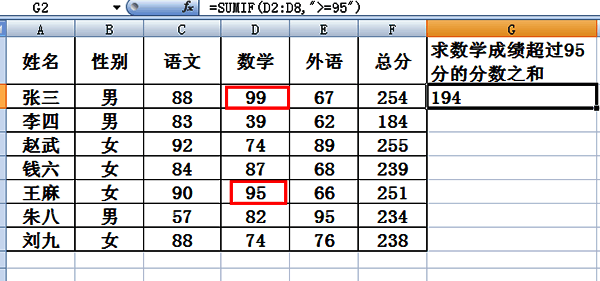计算结果显示界面,突出显示最终求和数值194