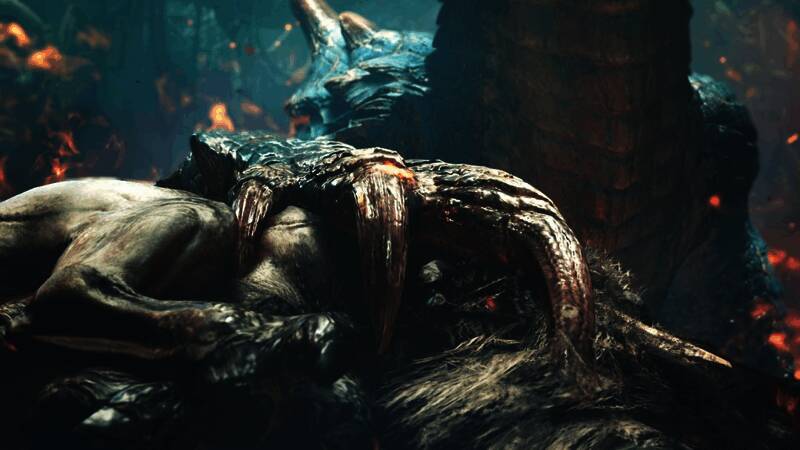 《怪物猎人:荒野》宣传海报,展示游戏主要场景与怪物形象