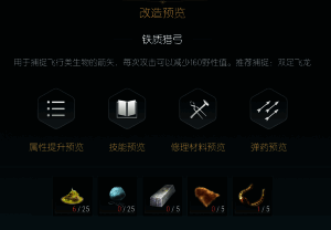 狩猎长弓改造三强化结构用材一览