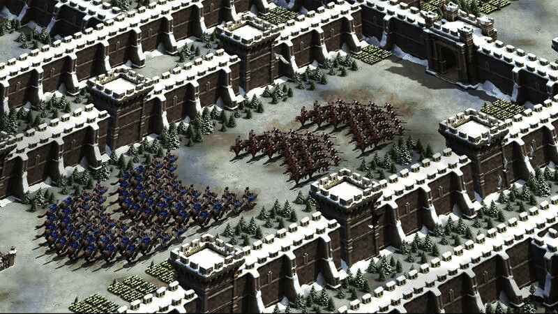 游戏画面呈现多种文明兵种混战场景,战火纷飞中可见战象与弓箭手协同作战