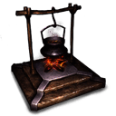 游戏中烹饪台界面展示,操作界面清晰显示各类食材组合选项