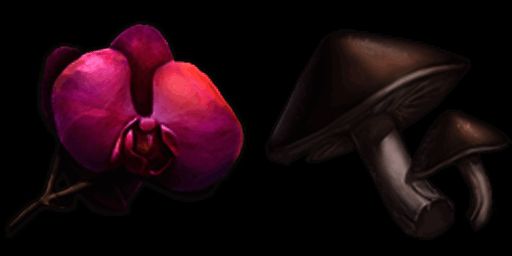 玩家在野外采集花朵的画面,阳光透过树叶洒下斑驳光影