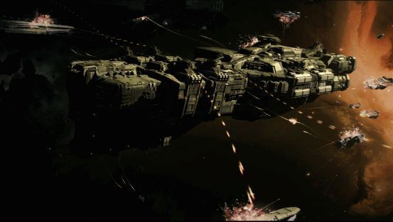 亚达伯拉号发射密集防空弹幕，拦截敌方导弹风暴