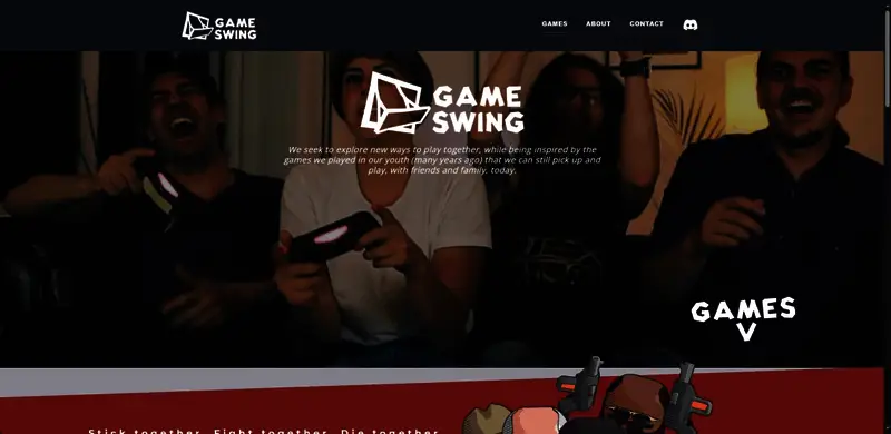 《枪途末路》官方网站截图,页面展示游戏LOGO及核心特色介绍