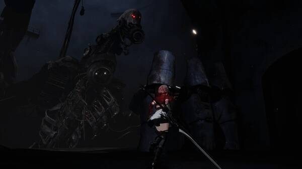 无限机兵战斗画面,主角左手变形机关释放术式