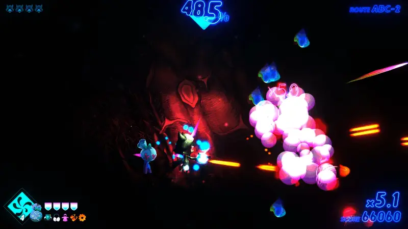 Gabe-chan在战场上协助Rem作战的画面,背景为充满童趣又略带恐怖感的梦境场景