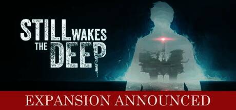 昏暗的石油平台走廊,墙壁上挂着破旧照片,远处传来诡异回音