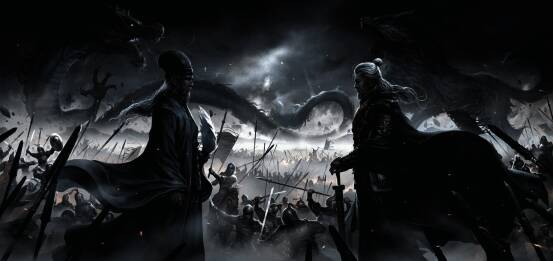 诸葛亮与司马懿对峙场景,古代战场气势恢宏