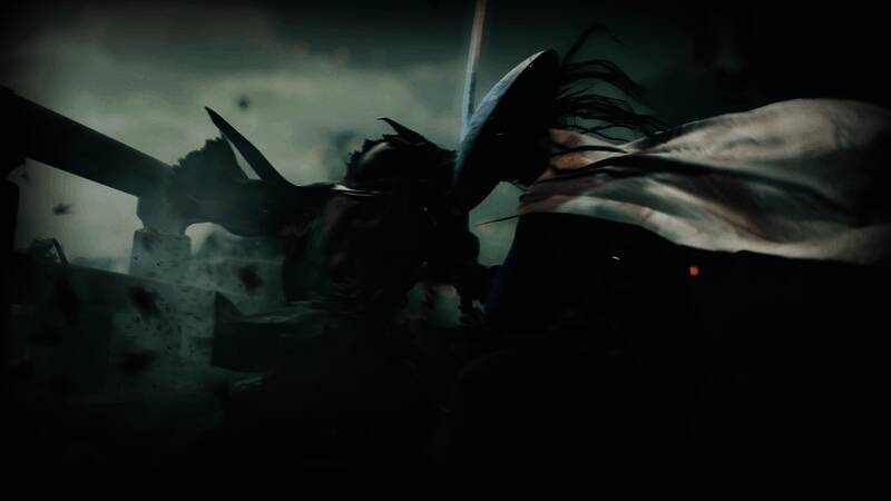 游戏实机画面展示武藏飞跃屋顶的瞬间，光影效果逼真