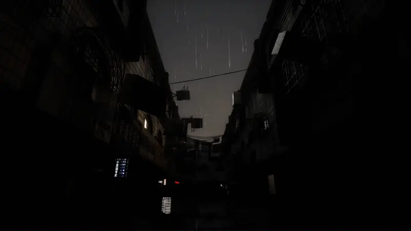 《无人》中大街上失重的空调室外机画面